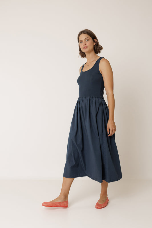 COMBINATION POPLIN DRESS 3