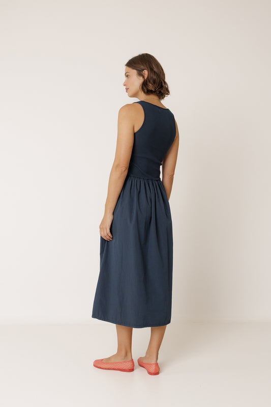 COMBINATION POPLIN DRESS 4