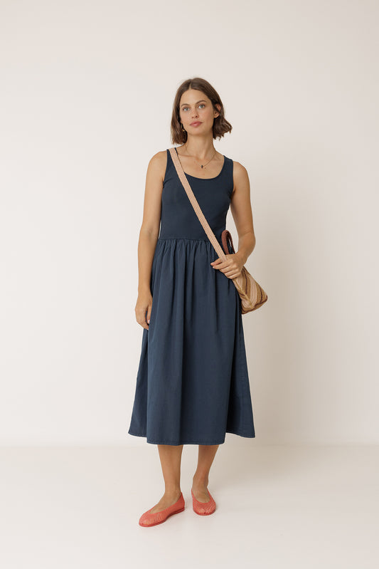COMBINATION POPLIN DRESS 5