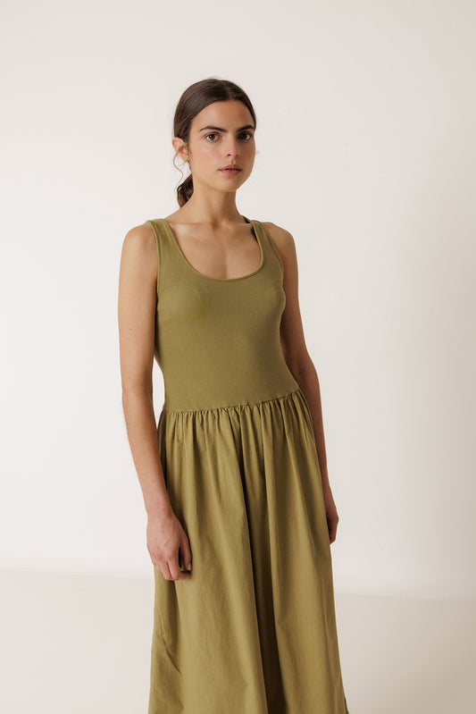 COMBINATION POPLIN DRESS 3