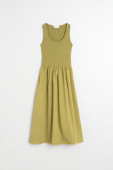 COMBINATION POPLIN DRESS