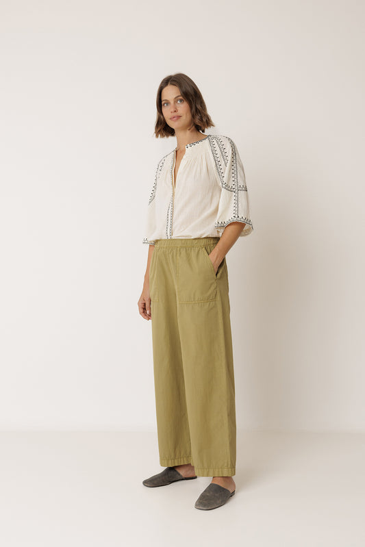 STRAIGHT POPLIN PANT 1