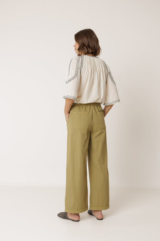 STRAIGHT POPLIN PANT 4