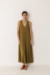 CREPE MAXI DRESS