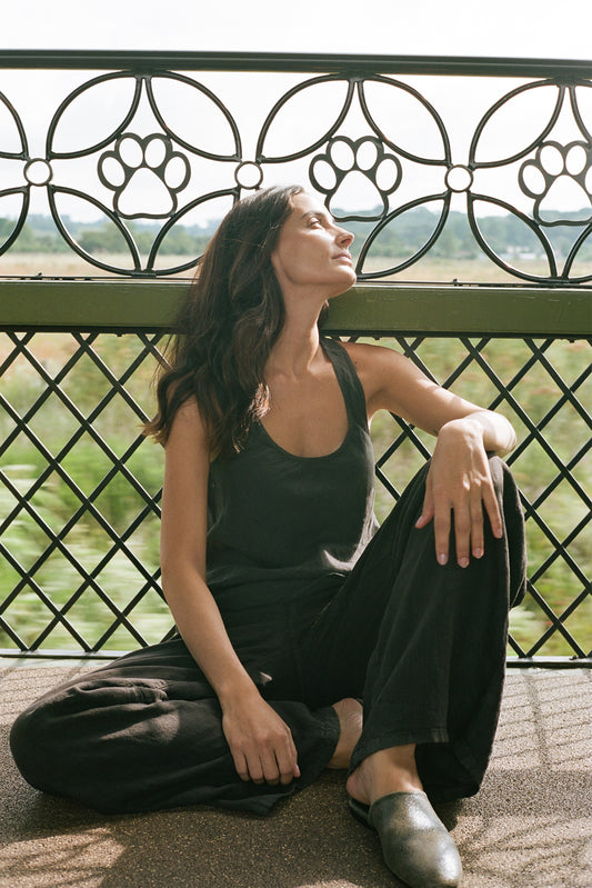 LINEN TOP WITH ASYMMETRICAL HEM 5
