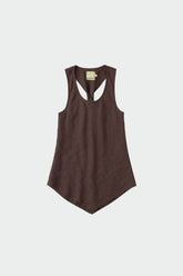 LINEN TOP WITH ASYMMETRICAL HEM