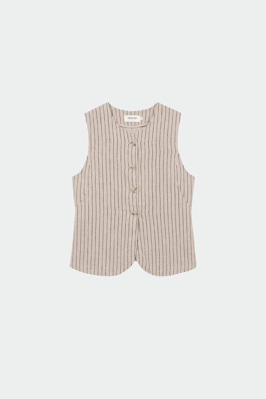 STRIPED LINEN VEST 4
