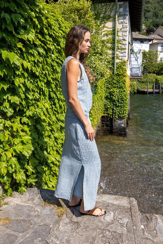 STRIPED LINEN SKIRT 3
