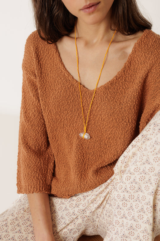 ORGANIC COTTON BOUCLÉ SWEATER 3