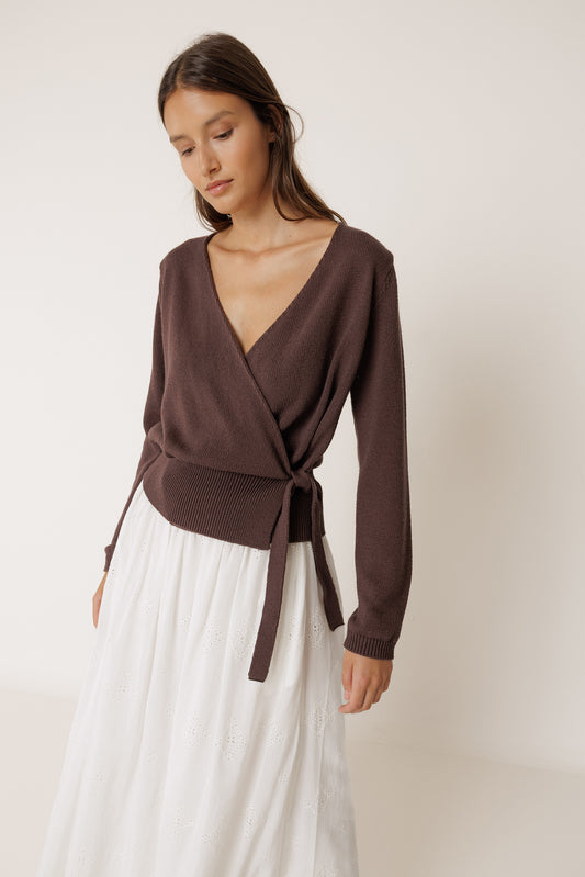 KNIT WRAP-OVER CARDIGAN 3