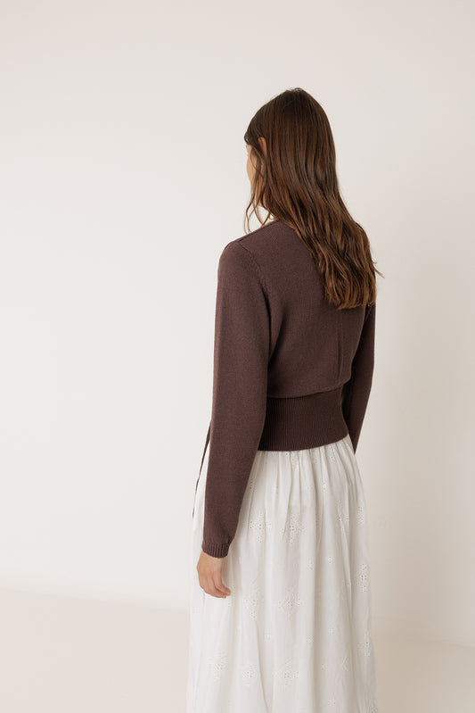 KNIT WRAP-OVER CARDIGAN 4