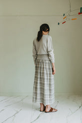 KNIT WRAP-OVER CARDIGAN