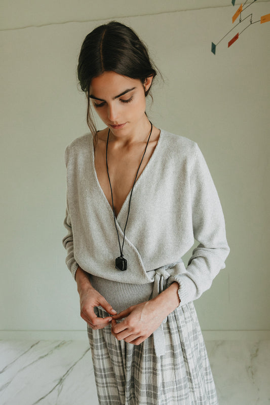 KNIT WRAP-OVER CARDIGAN 4