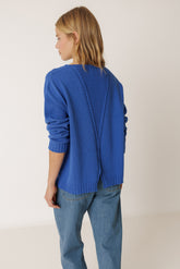 PLUNGE-NECK SWEATER