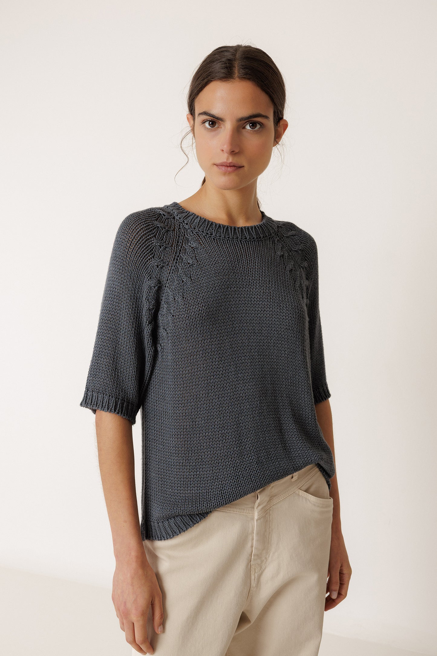 RIBBON-STITCH SWEATER