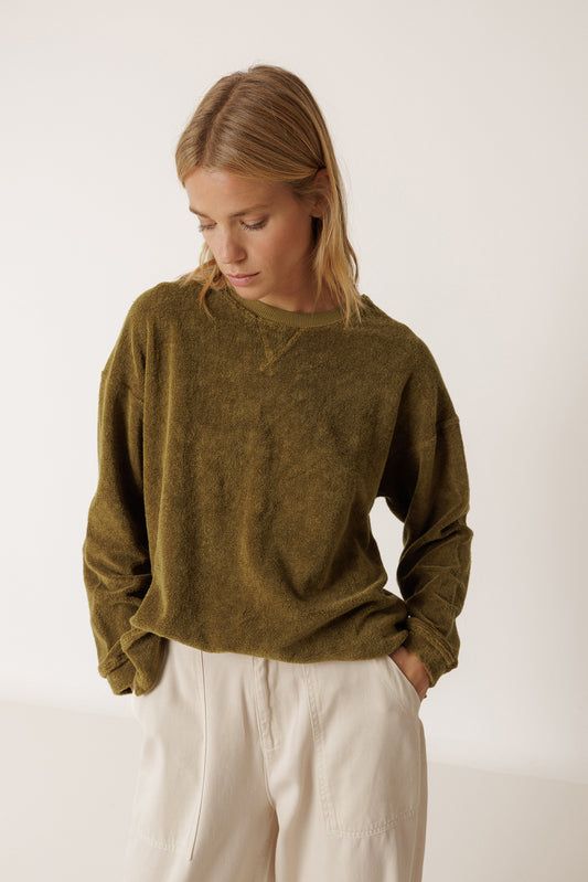 LARA TERRYCLOTH SWEATSHIRT 1