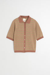 STRIPE KNIT POLO