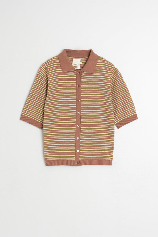STRIPE KNIT POLO 4