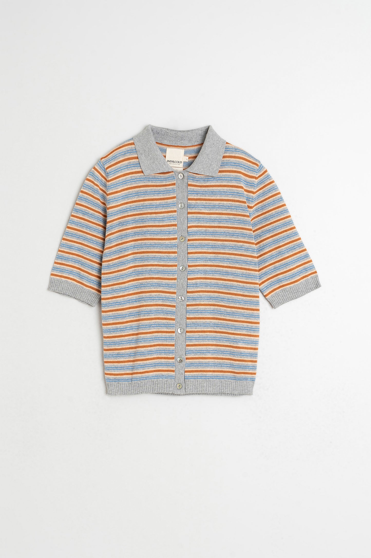 STRIPE KNIT POLO
