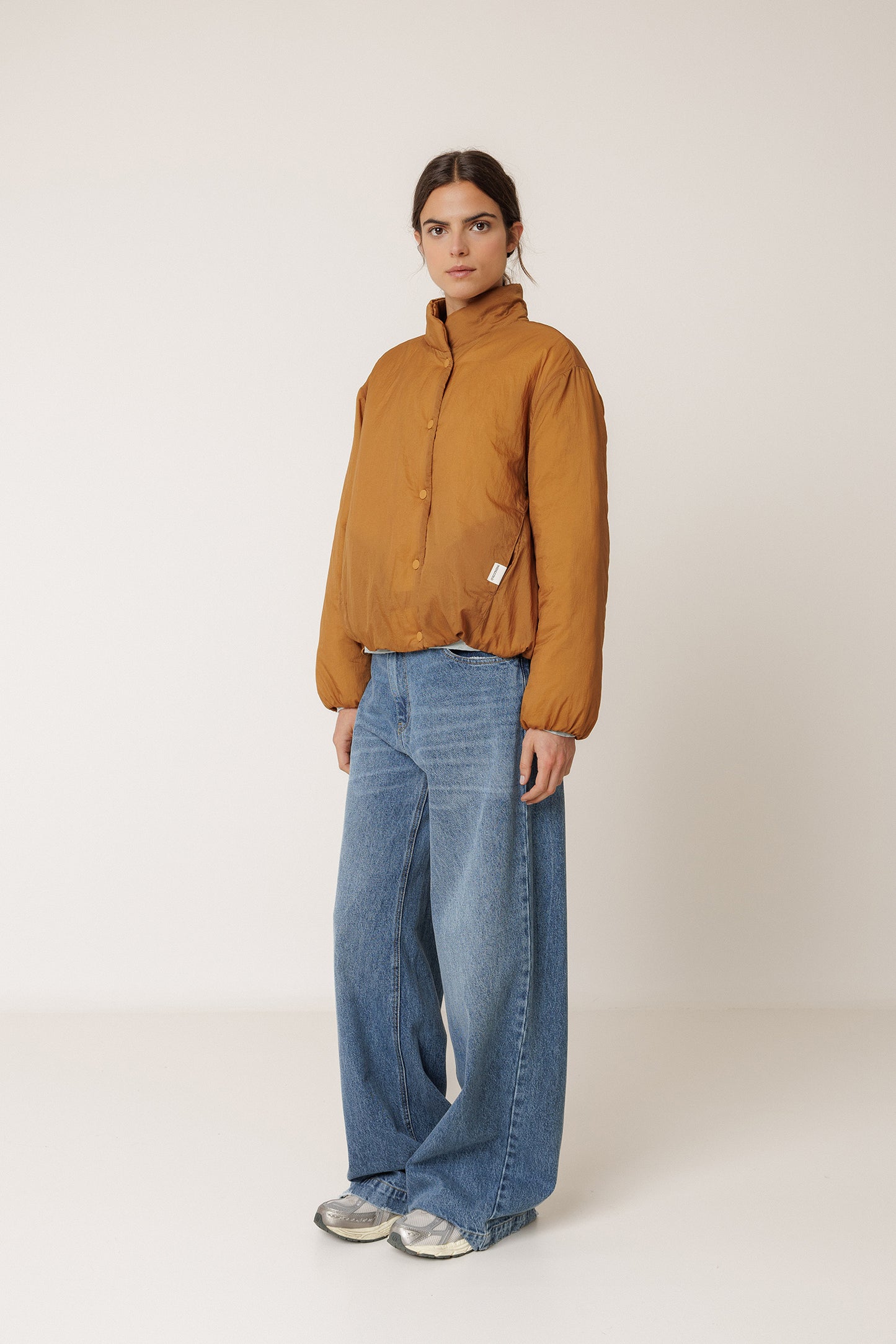 QUILTED SNAP-BUTTON COAT