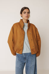 QUILTED SNAP-BUTTON COAT