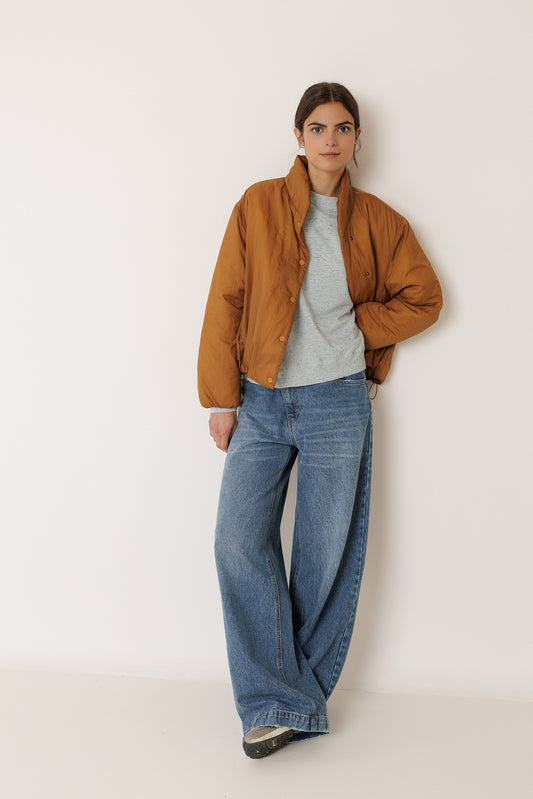 QUILTED SNAP-BUTTON COAT 5