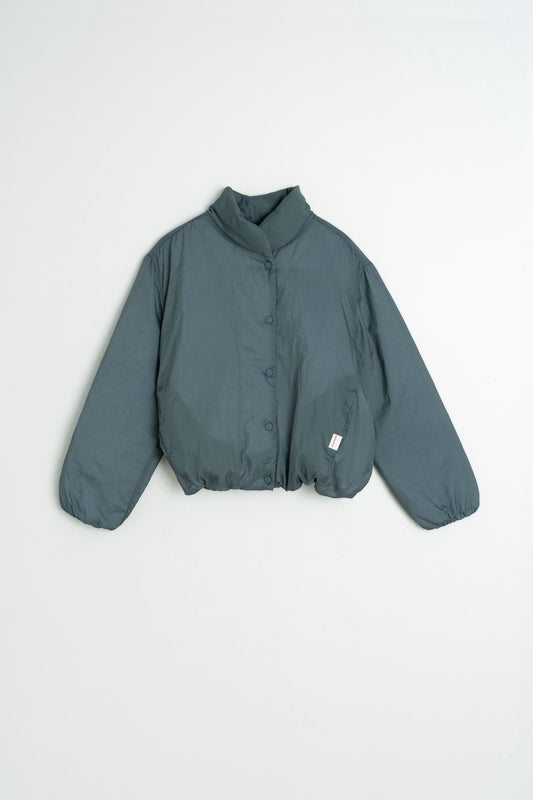 QUILTED SNAP-BUTTON COAT 4