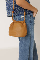 RUCHED LEATHER BAG