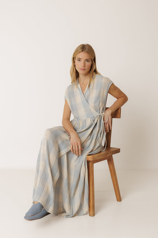 CROSSOVER GINGHAM DRESS 1