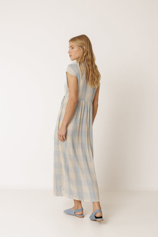CROSSOVER GINGHAM DRESS 4