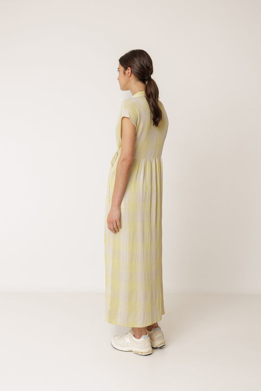 CROSSOVER GINGHAM DRESS 4