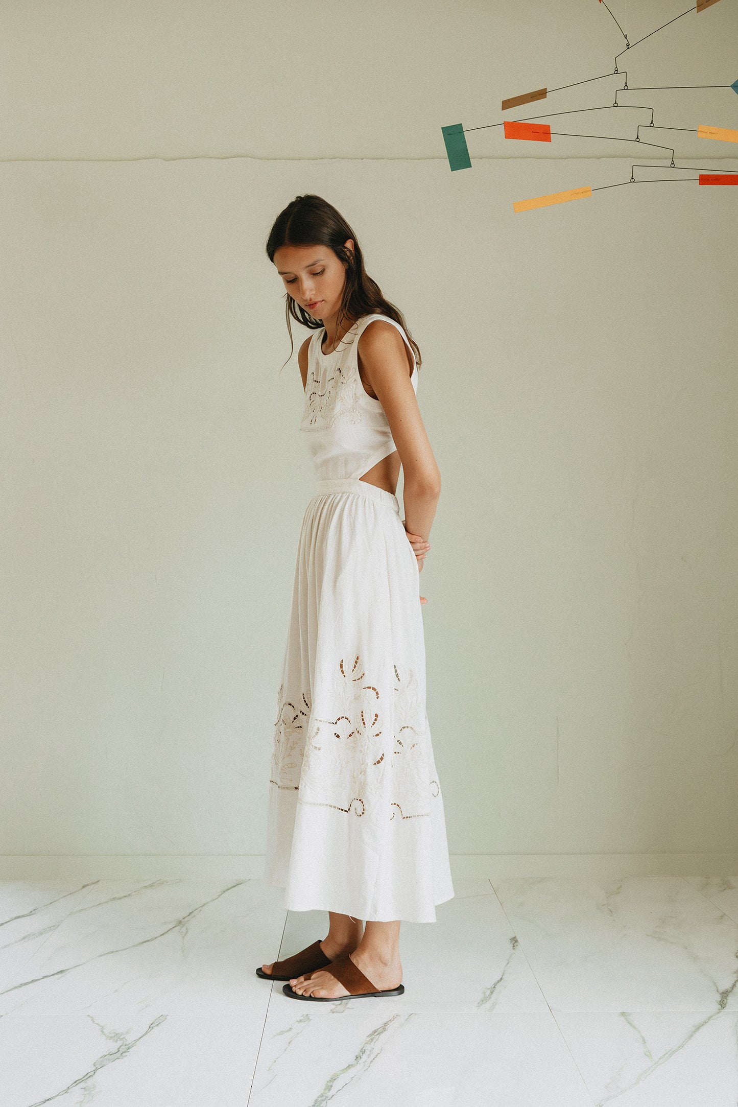 EMBROIDERED-DETAIL DRESS