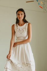 EMBROIDERED-DETAIL DRESS