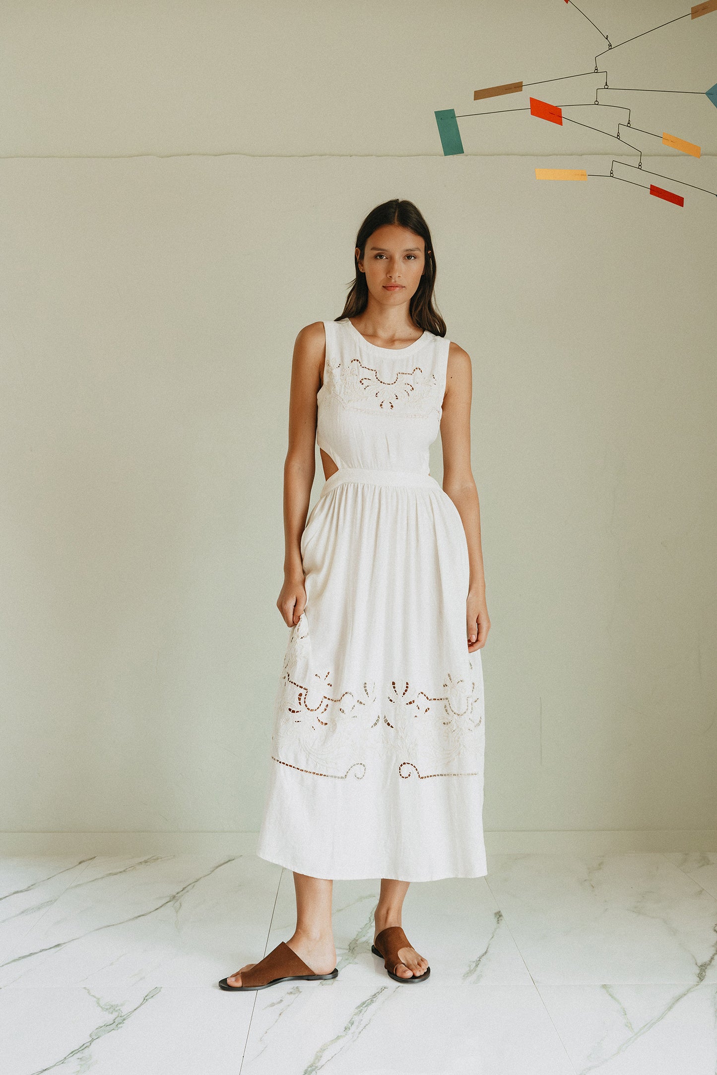 EMBROIDERED-DETAIL DRESS