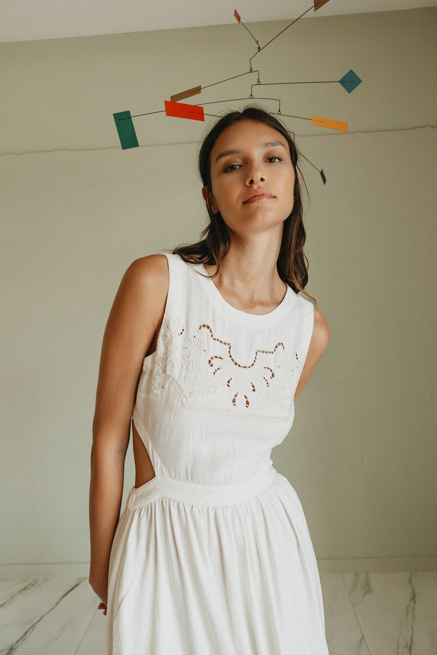 EMBROIDERED-DETAIL DRESS