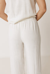 EMBROIDERED-HEM PANT