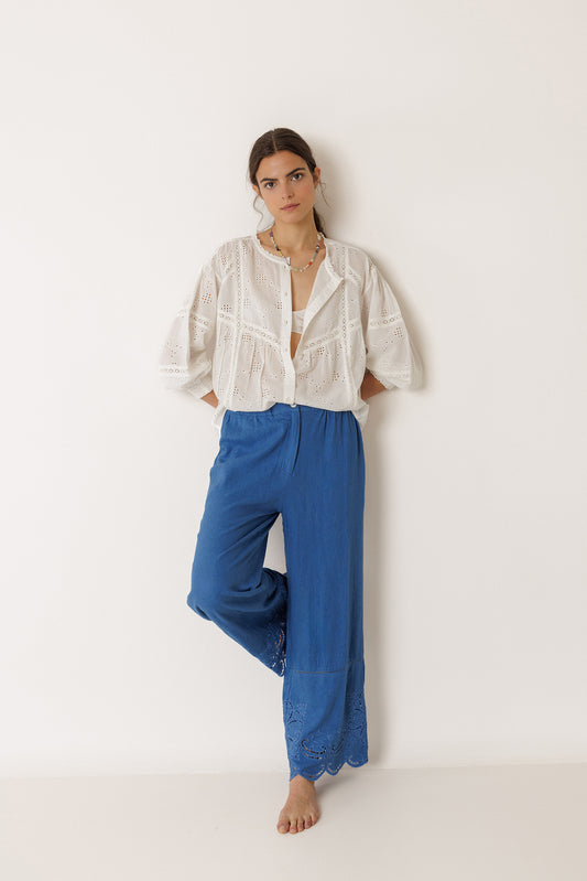 EMBROIDERED-HEM PANT 2