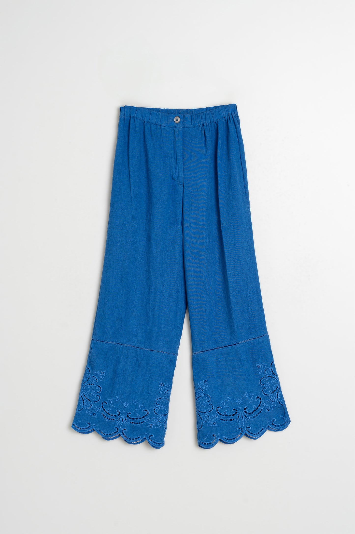 EMBROIDERED-HEM PANT