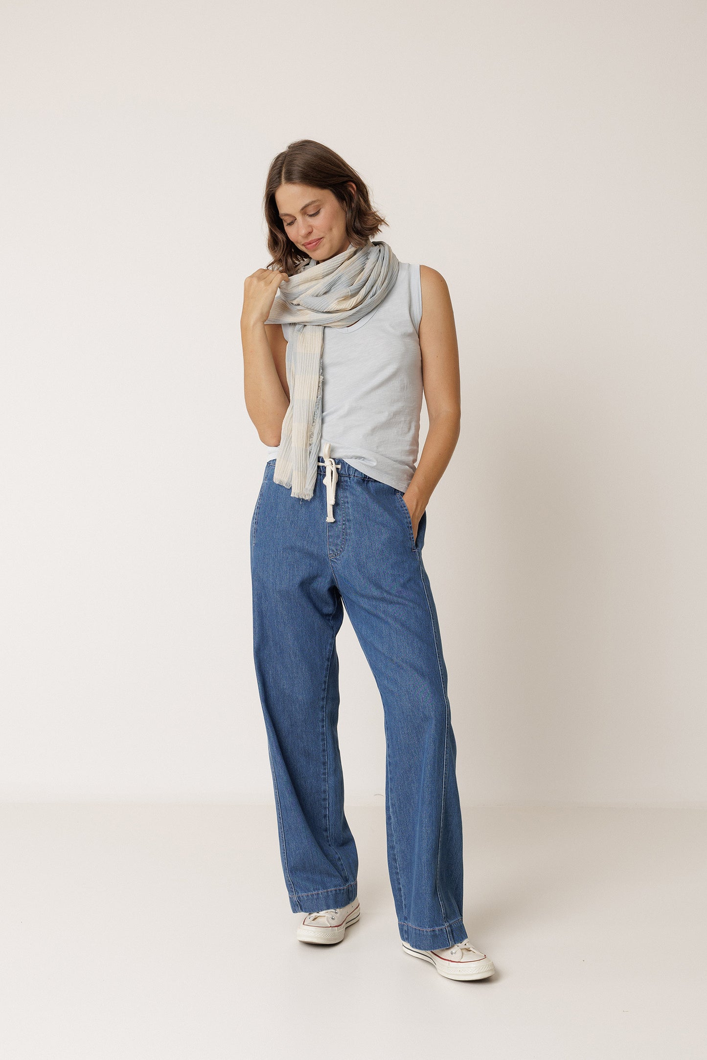 GINGHAM-CHECK HANDKERCHIEF