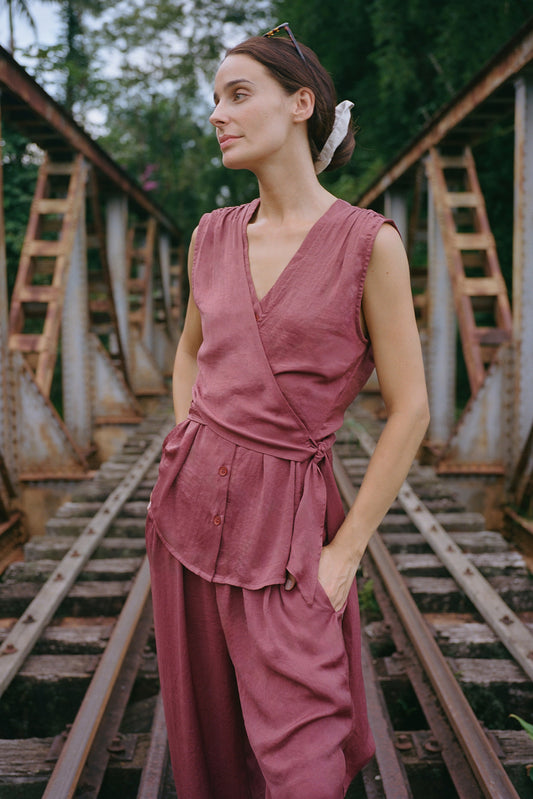 SATIN SHIRT WITH TIE-NECK 1