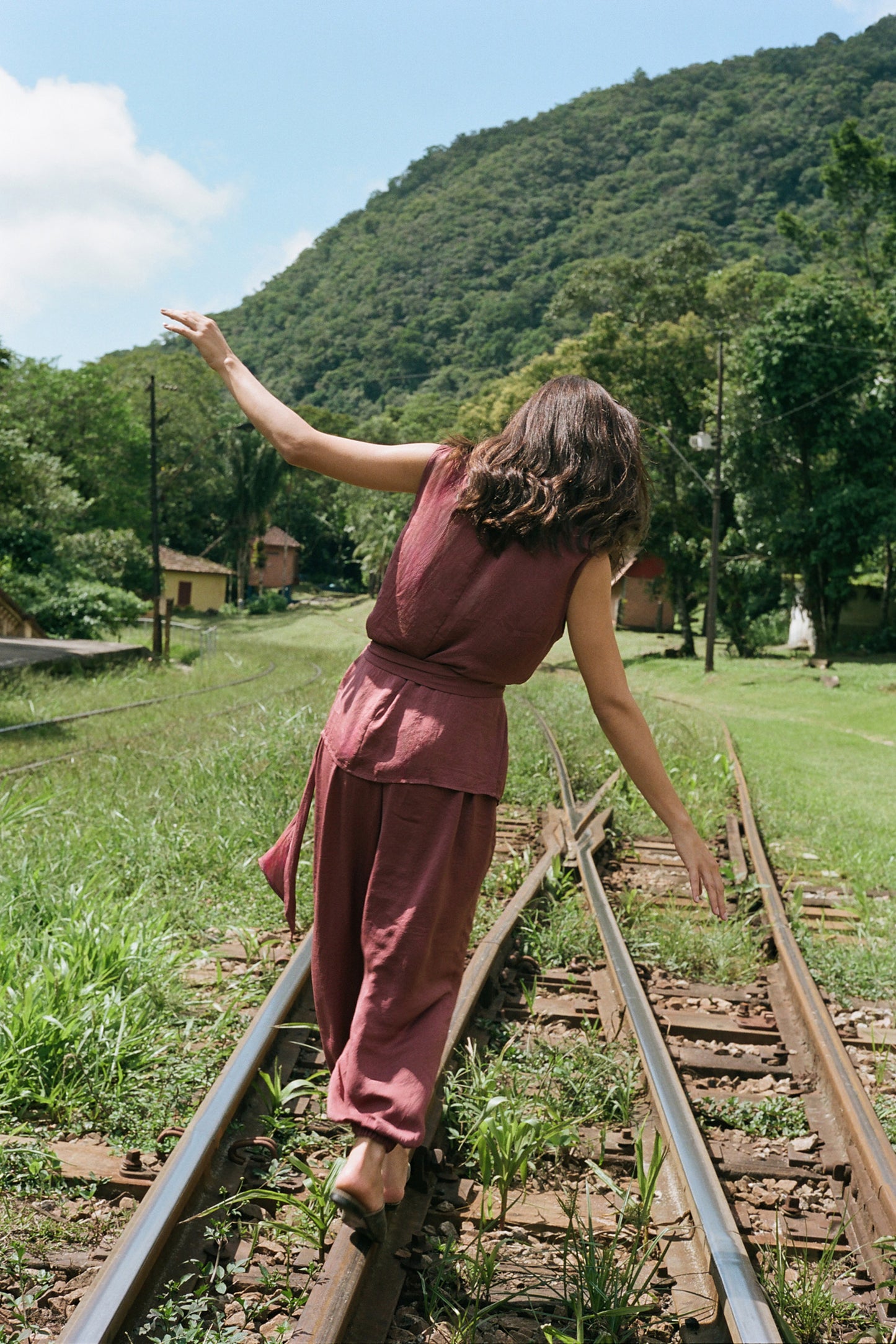 SATIN SHIRT WITH TIE-NECK