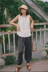 SATIN BALLOON PANTS