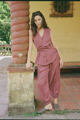 SATIN BALLOON PANTS