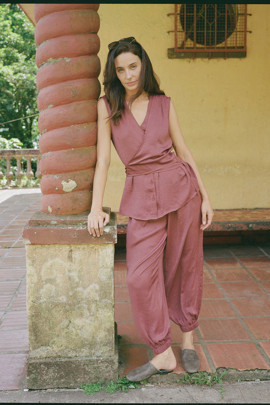 SATIN BALLOON PANTS 1