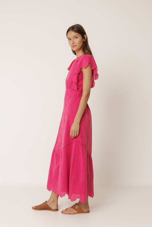 SCHIFFLI EMBROIDERY MAXI DRESS 4