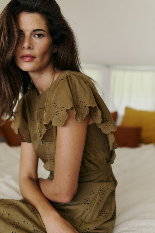 SCHIFFLI EMBROIDERY MAXI DRESS 3