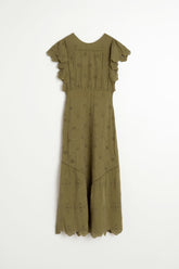 SCHIFFLI EMBROIDERY MAXI DRESS