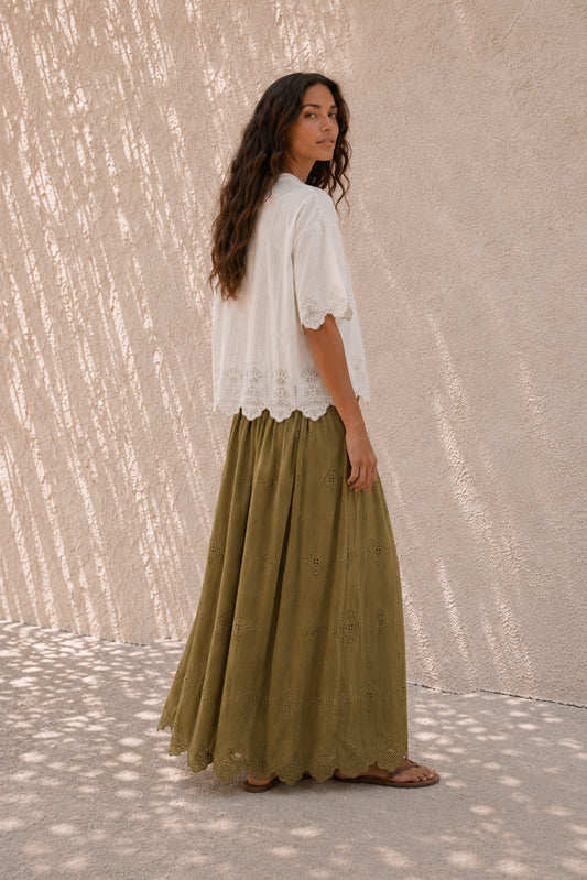 EMBROIDERED MIDI SKIRT 4