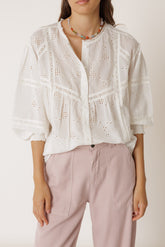 SHIRT WITH SCHIFFLI EMBROIDERY