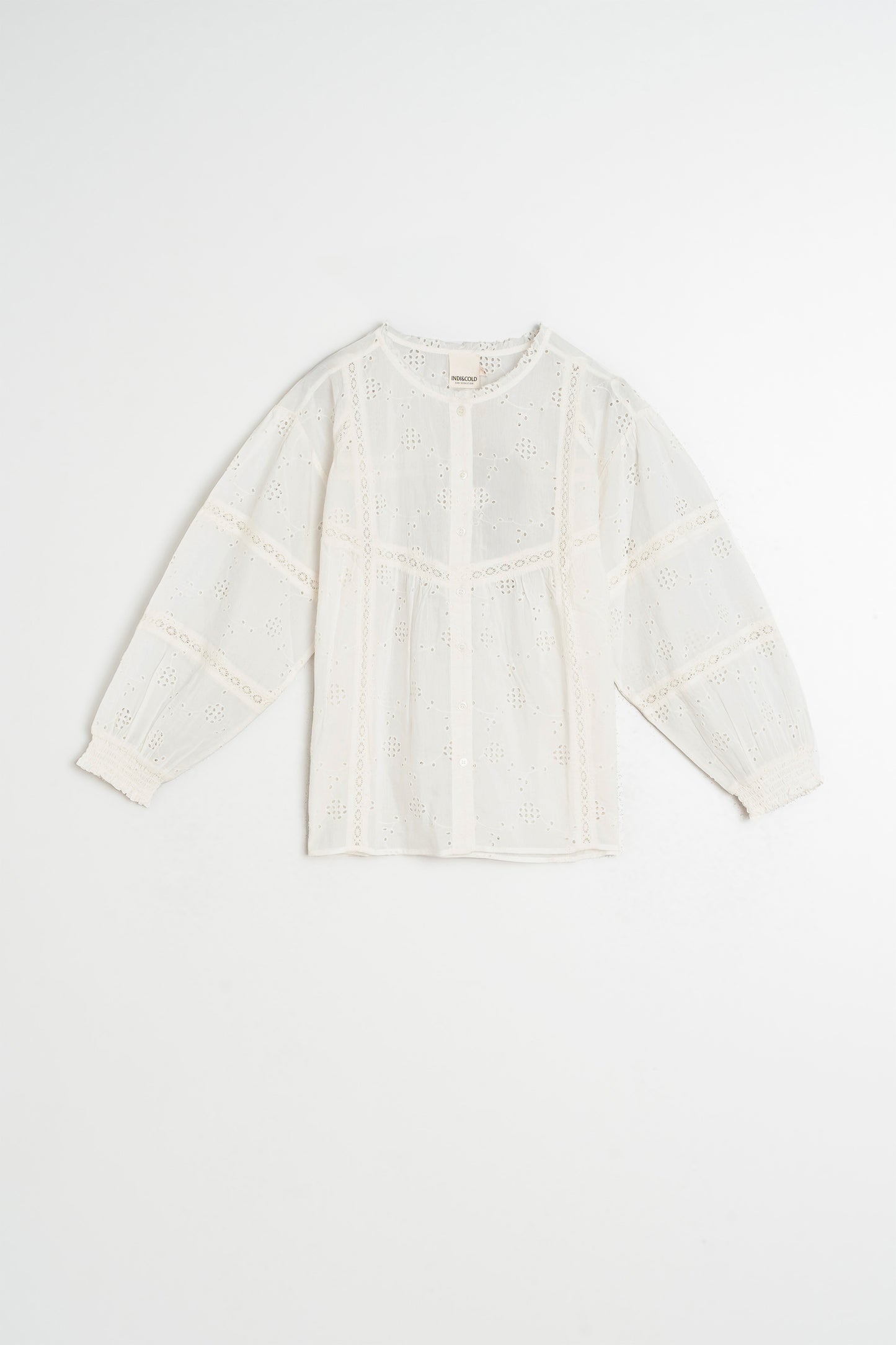 SHIRT WITH SCHIFFLI EMBROIDERY